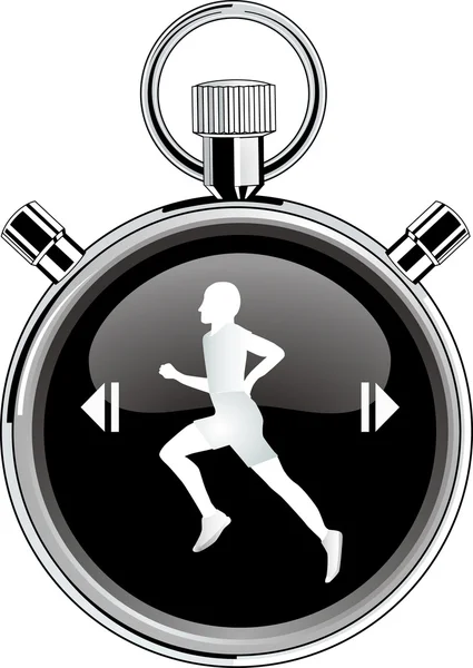 Runner chronomètre — Image vectorielle