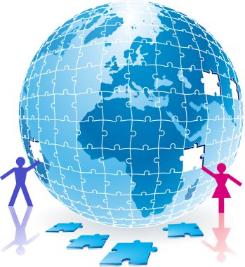 Puzzle global clipart