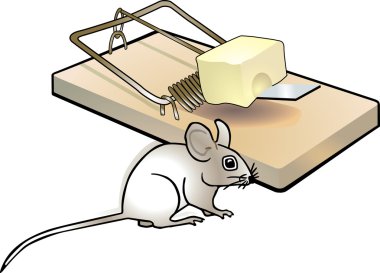 Mousetrap and mouse clipart