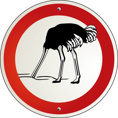 Ostrich to cower clipart