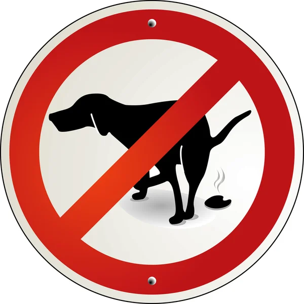 狗粪，禁止 — 图库矢量图片