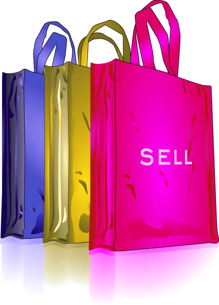 Sell to bag — Stock Vector