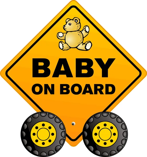 Baby on board — Stock Vector