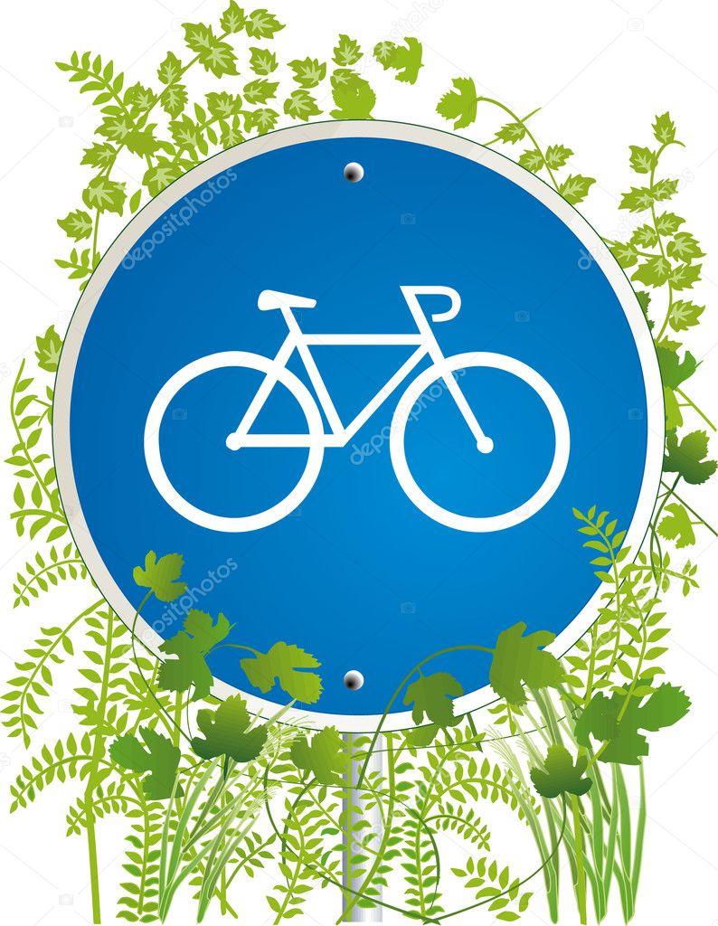Bicyclist road sign