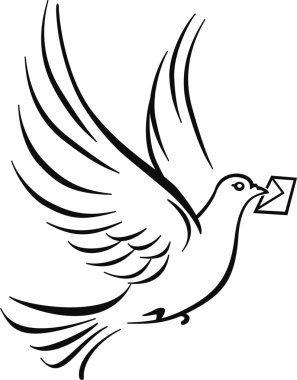 Dove, flying clipart