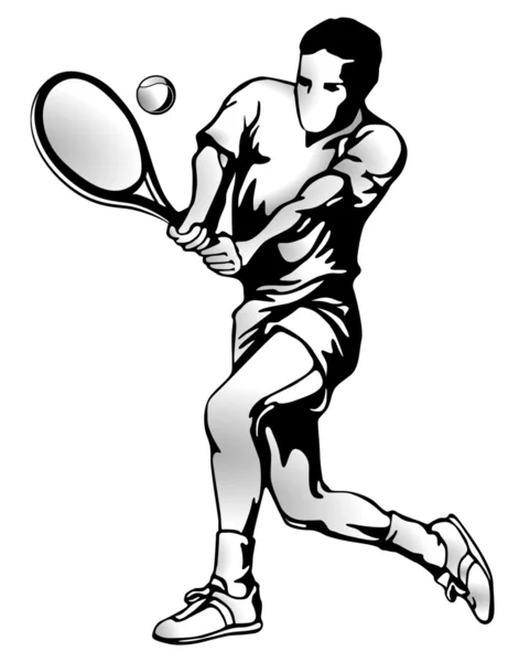 Atleta di tennis — Vettoriale Stock