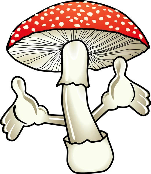 Lucky mushroom — Stock Vector