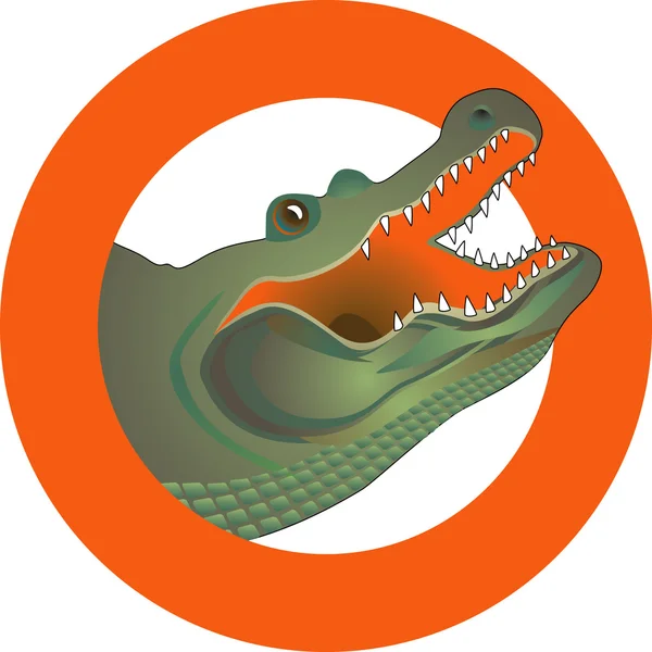 Alligator sign — Stock Vector