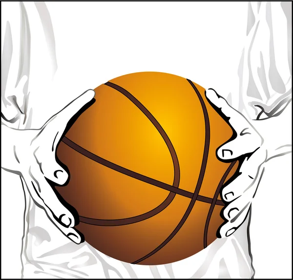 Basketbalové ruce — Stockový vektor