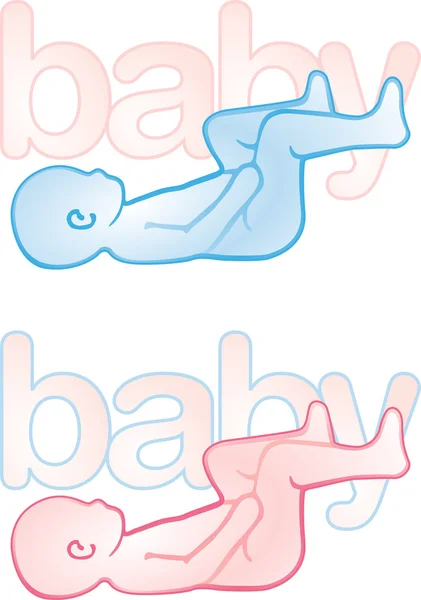 2 bébés — Image vectorielle