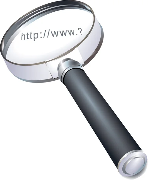 Loupe lentille recherche internet — Image vectorielle