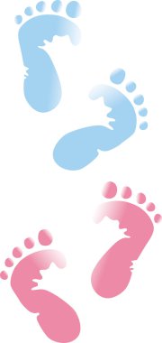 Baby footprint clipart