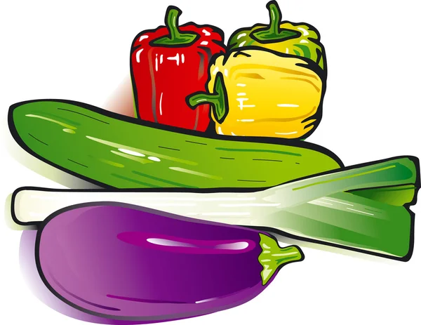 野菜、菜食主義者 — ストックベクタ