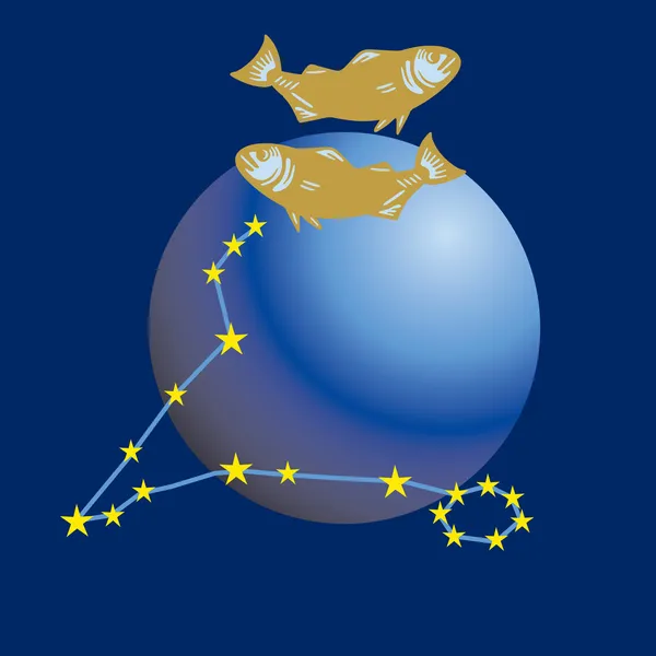 Zeichen der Tierkreisfische — Stockvektor