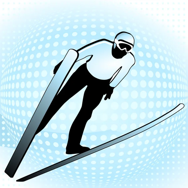 Saltador de esquí — Vector de stock
