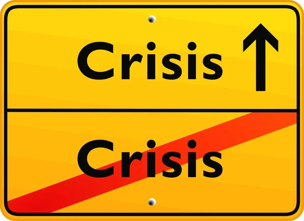 Znak kryzysu — Wektor stockowy