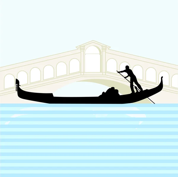 Wenecja gondola — Wektor stockowy
