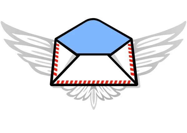 Através do correio por correio aéreo — Vetor de Stock