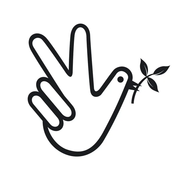 Χέρι Περιστέρι της ειρήνης — Διανυσματικό Αρχείο