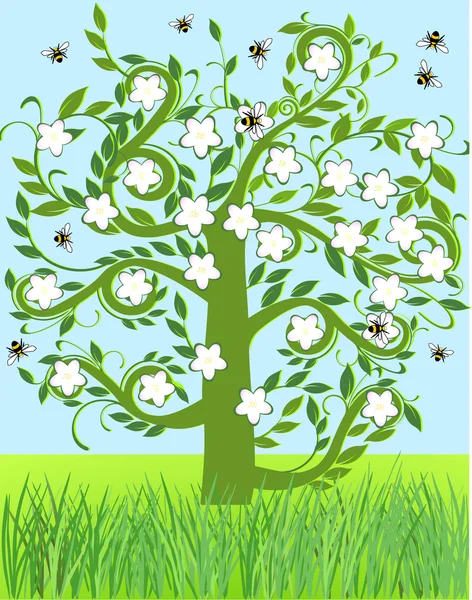 Яблуневий цвіт — стоковий вектор