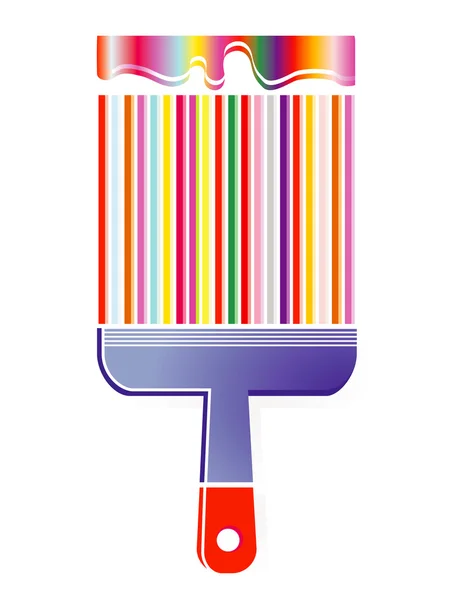 Colorful paint brush — Stock Vector