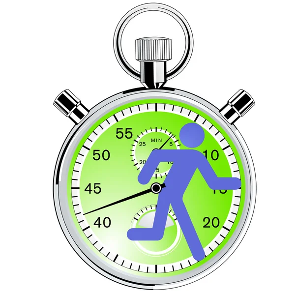 Kronometre runner — Stok Vektör