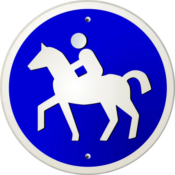 Horseback riding sign — Stock Vector
