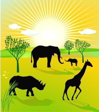 African savannah clipart