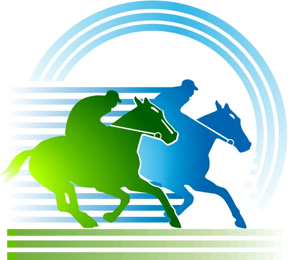 Courses de chevaux — Image vectorielle