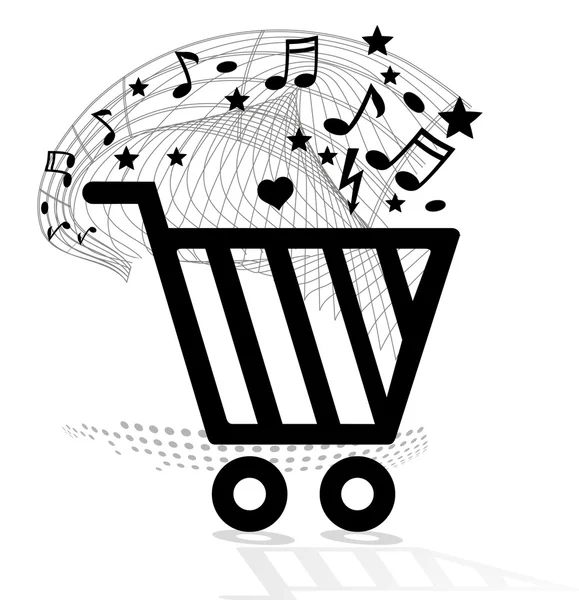 Música para comprar — Vetor de Stock
