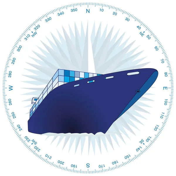 Containerschip — Stockvector