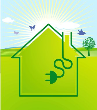 Ecological electrical power clipart