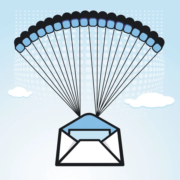Sales letter to airdrop — Stock Vector