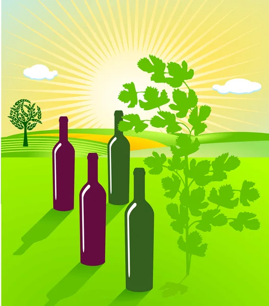 Ростуть вино — стоковий вектор