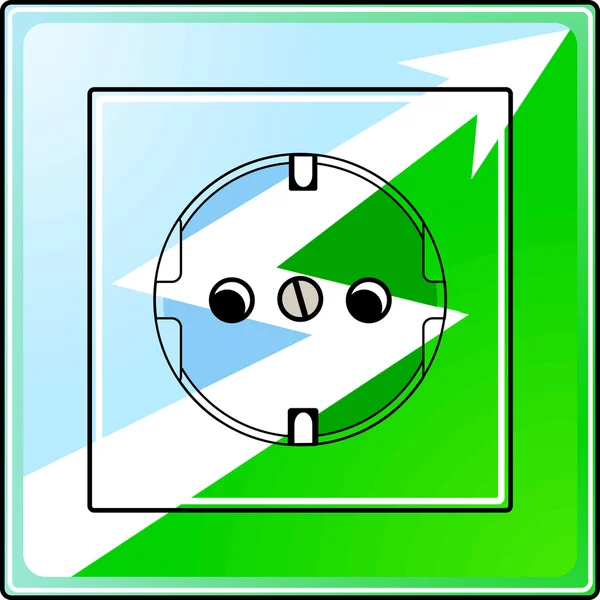 电源插座的绿色能源 — 图库矢量图片