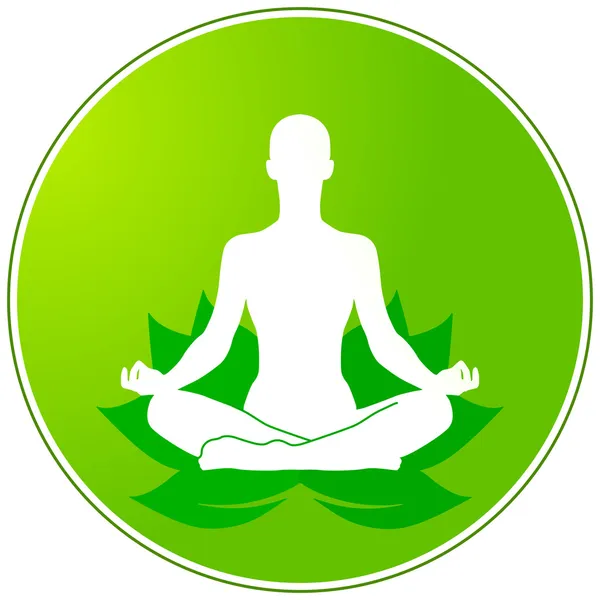 绿色瑜伽 — 图库矢量图片