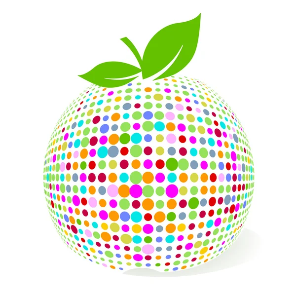 Coloring apple — Stock Vector