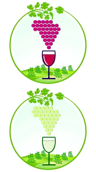 Grape, choice wine — Stock Vector