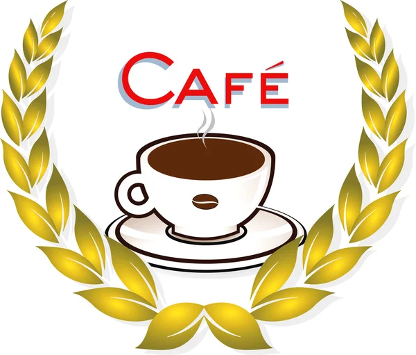Koffie lauwerkrans van Caesar — Stockvector