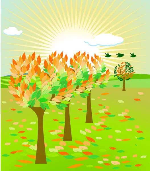 Autumn colorful — Stock Vector