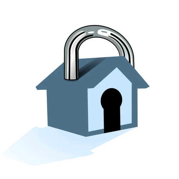 House to lock — Stock Vector