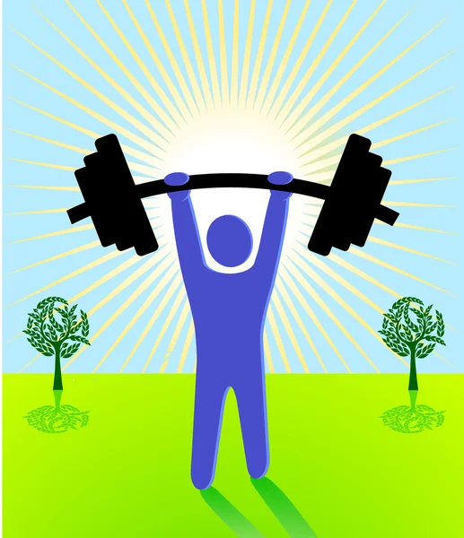 Weight lifting — Stock Vector