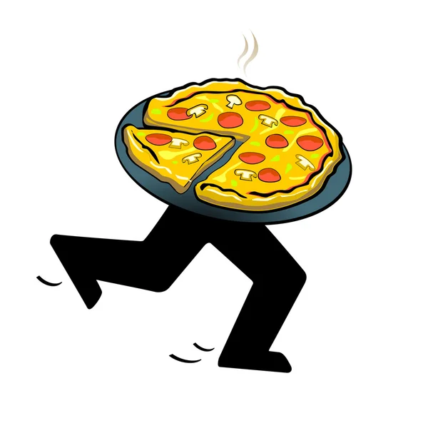 Servicio de Pizza — Vector de stock