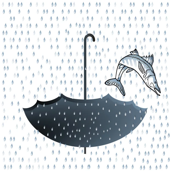 Μεγάλα ψάρια βροχοπτώσεων — Διανυσματικό Αρχείο