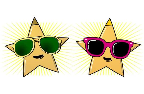 Солнечные очки и звезды — стоковый вектор