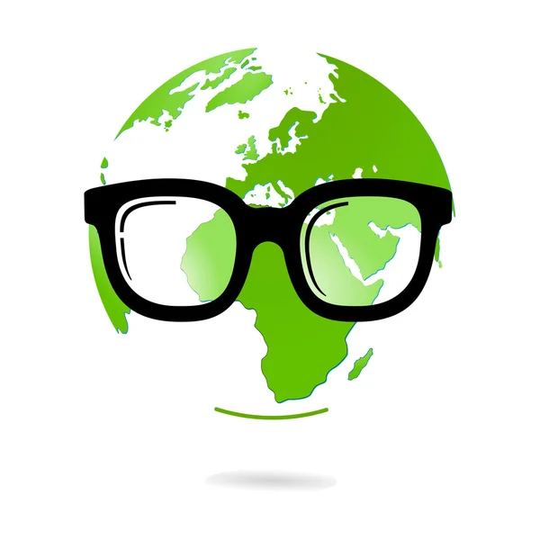 Gafas graduadas y patrimonio natural mundial — Vector de stock