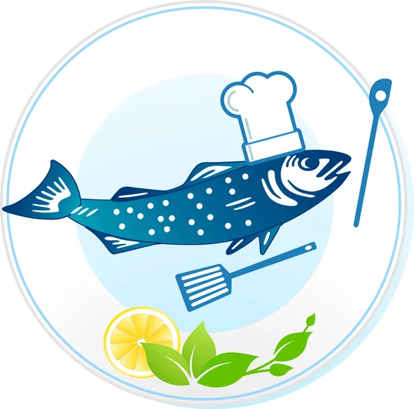 Ресторан рыбы и морепродуктов — стоковый вектор