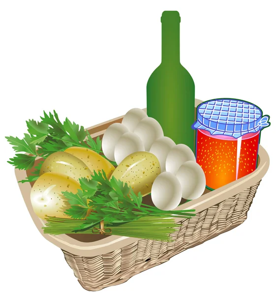 Aliments biologiques agricoles — Image vectorielle