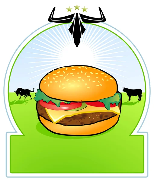 Hamburger bio — Vettoriale Stock
