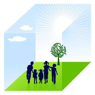 Child nature protection clipart